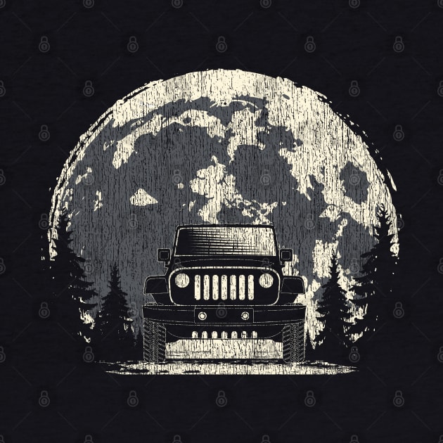 Jeep Under The Moon Night Rider For Men and Women by Dailygrind